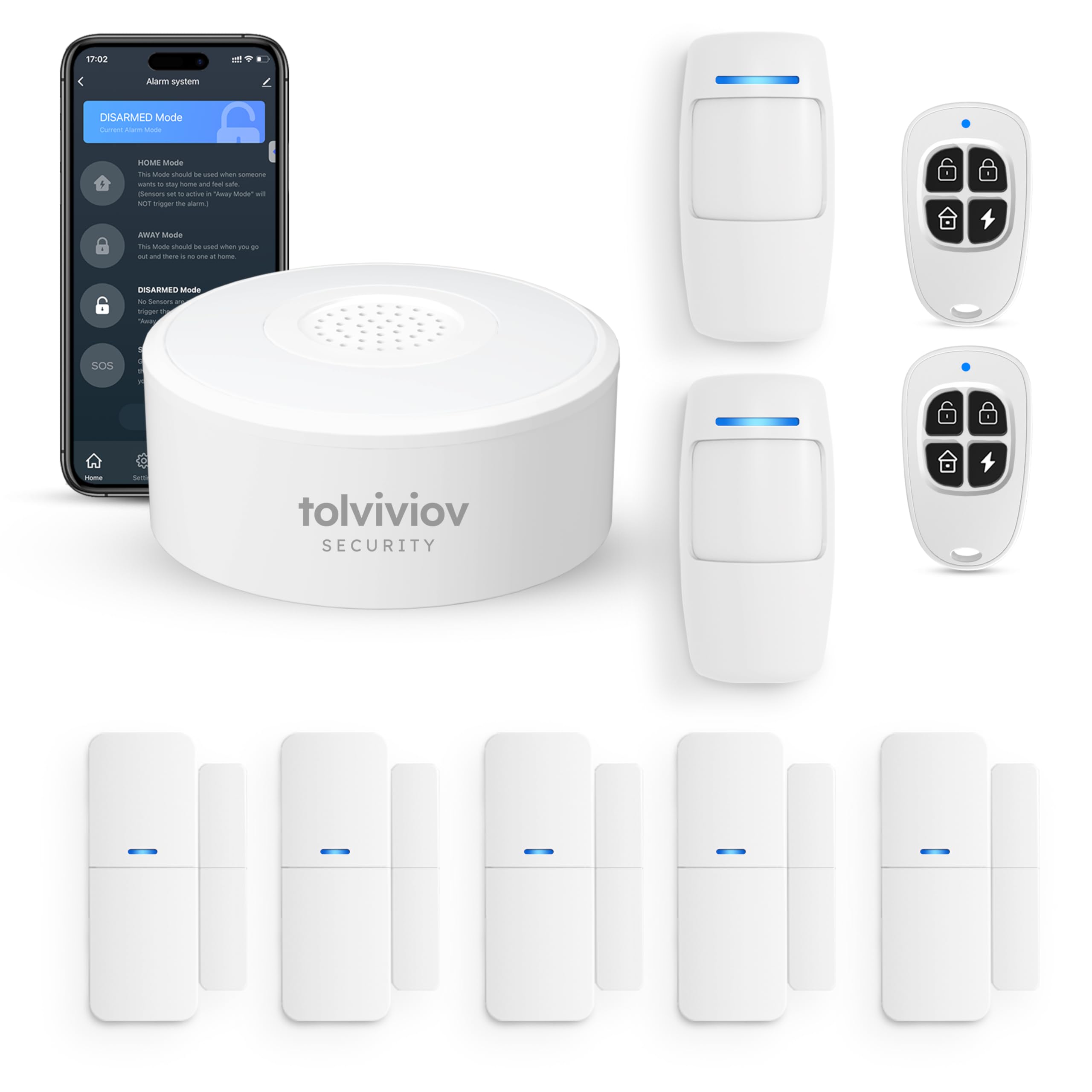 tolviviov Home Security System Wireless, DIY Door Alarm Security